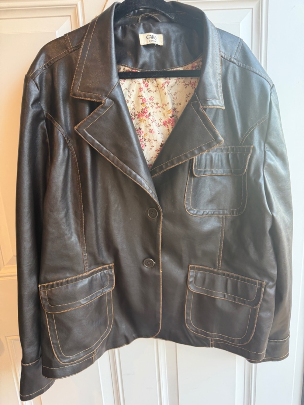Cato Woman Faux Leather Jacket Womens